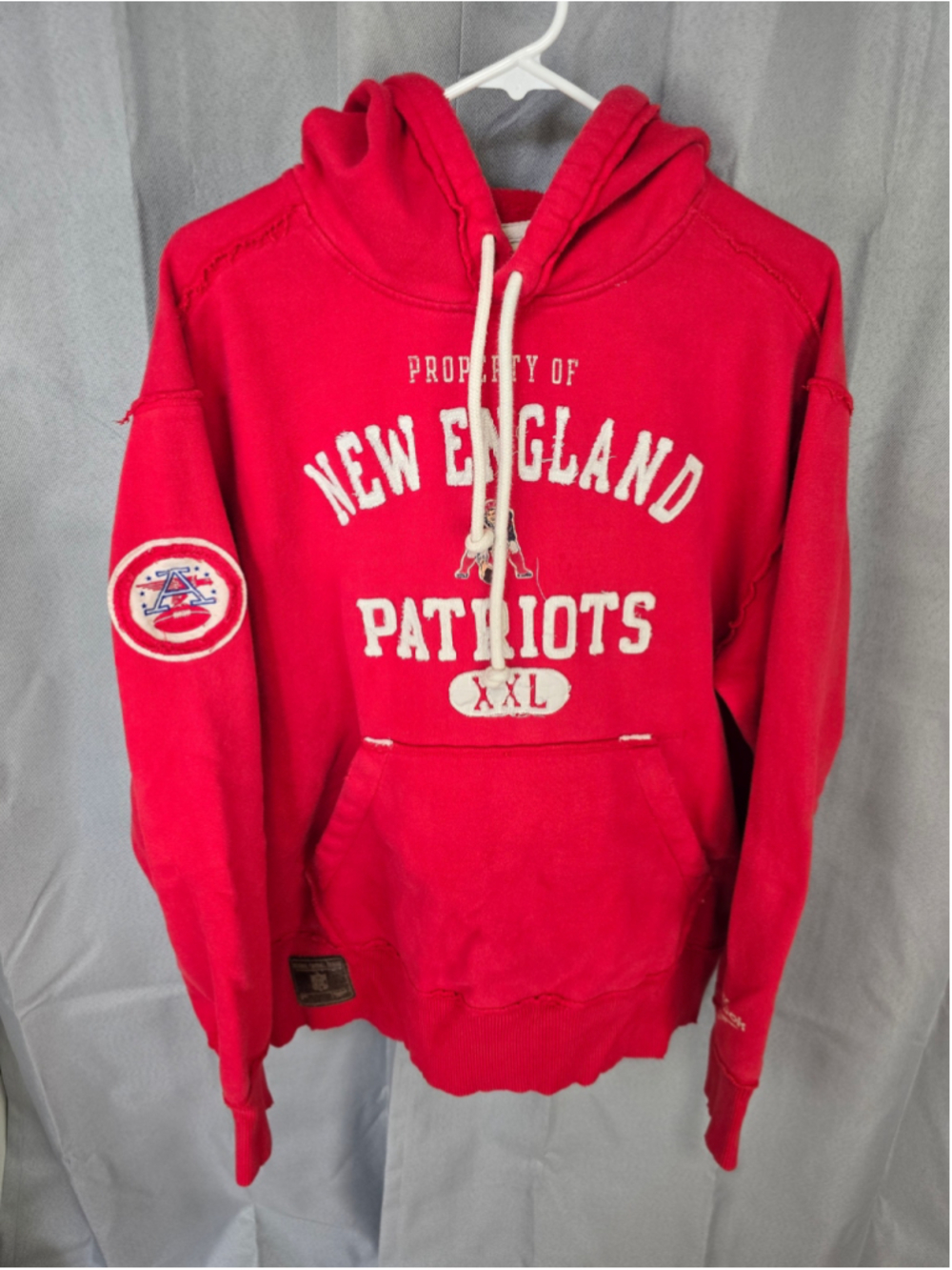 Reebok NFL Vintage Collection New England Patriots Red Hoodie Large